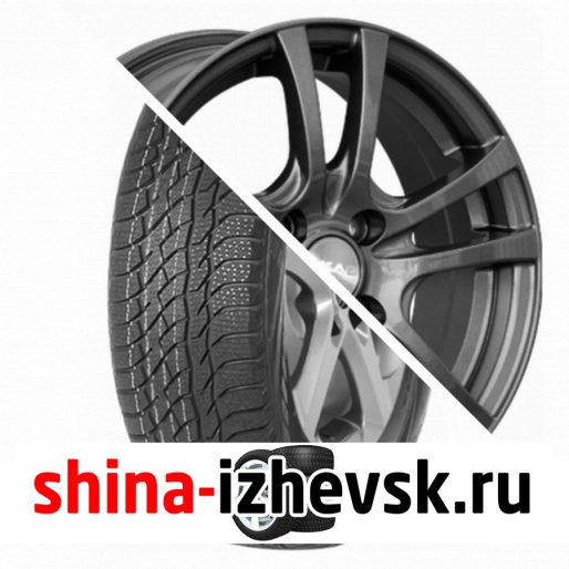 Колесо в сборе Viatti Bosco зима (V-526) 205/70 R15 T 96 + СКАД Дели 6xR15 4×100 ET40 DIA60.1 Черно-серый цвет с перламутровыми оттенками в Ижевске